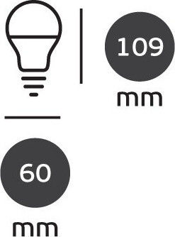 VK Lighting LED Bulb 11W 112mm for Socket B22 Cool White 1055lm