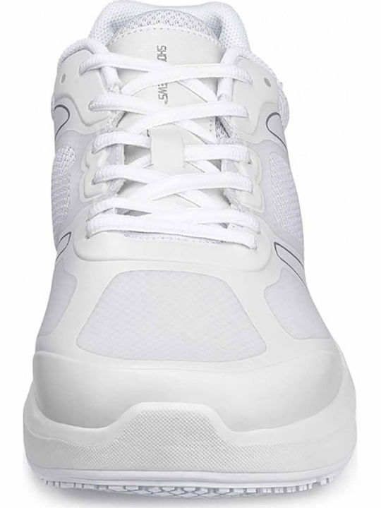Shoes For Crews Evolution II Low Work White OB with Certification CI,SRC