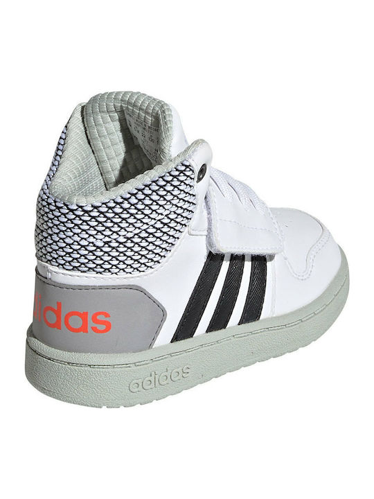 Hoops Mid 2.0 I Αθλητικά Παιδικά Παπούτσια Μπάσκετ με Σκρατς Λευκά