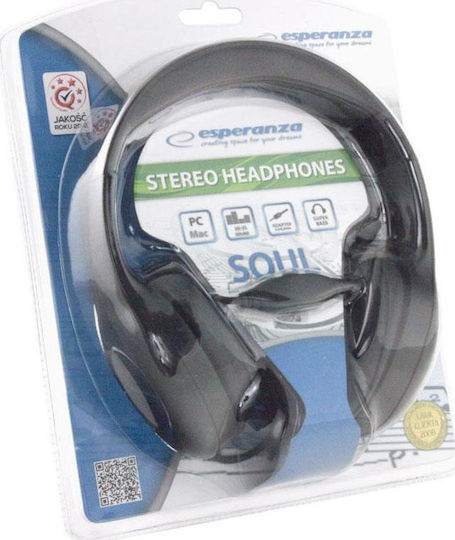 Esperanza EH138 Soul Wired On Ear Headphones with Radio Black