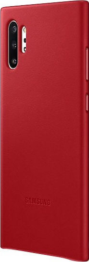 Samsung Leather Cover Back Cover Δερμάτινο Κόκκινο (Galaxy Note 10+)