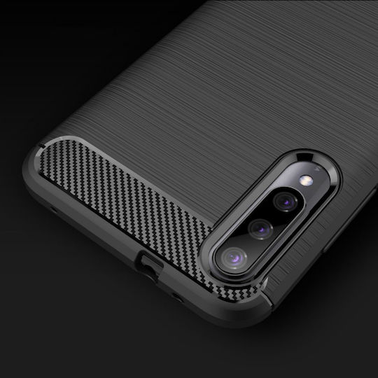 Hurtel Carbon Back Cover Σιλικόνης Μαύρο (Xiaomi Mi A3)
