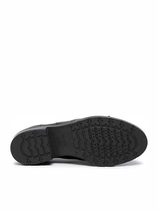 D Bettanie F Women's Leather Oxford Shoes Black
