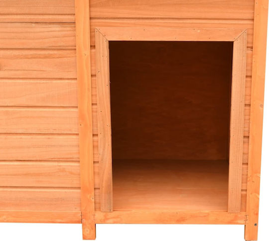 vidaXL Dog House Wooden Outdoor Brown 120x77x86cm