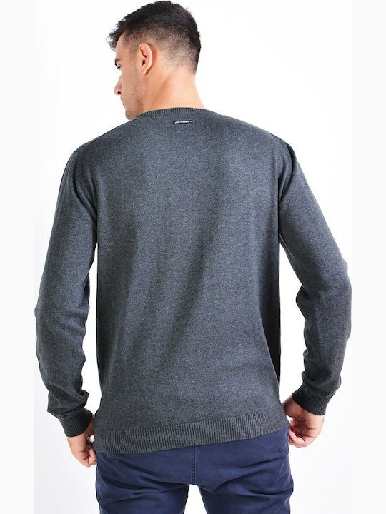 Emerson Herren Langarm-Pullover Dark Grey Melange