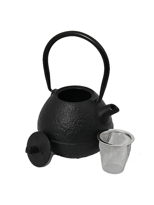 Karni Tea Set with Filter Cast Iron Black 500ml 1pcs