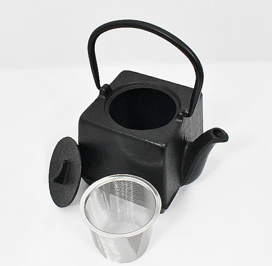 Teapot with Filter Cast Iron Black 800ml
