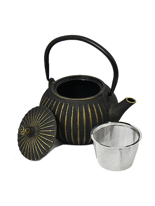 Lined Τσαγιέρα με Φίλτρο Μαντεμένια Gold Black 500ml