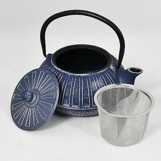 Τσαγιέρα με Φίλτρο Μαντεμένια Silver Blue 600ml