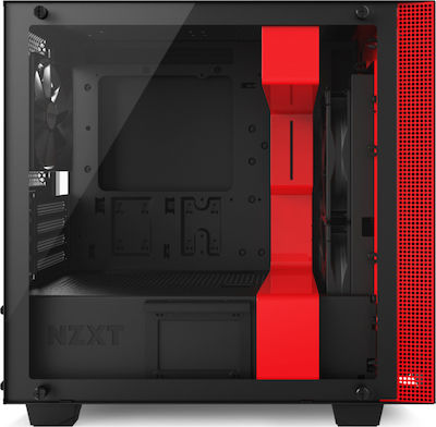NZXT H400i Gaming Midi-Turm Computergehäuse mit RGB-Beleuchtung Rot