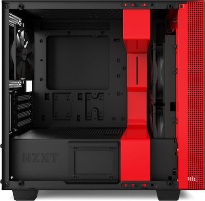 NZXT H400i Gaming Midi-Turm Computergehäuse mit RGB-Beleuchtung Rot