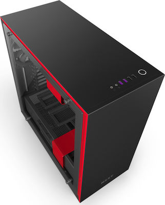 NZXT H700i Gaming Midi-Turm Computergehäuse Rot