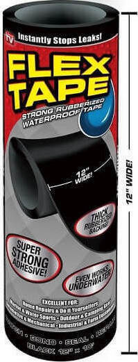 Flex Seal Insulation Tape 300mm x 1.5m Flex Tape Black