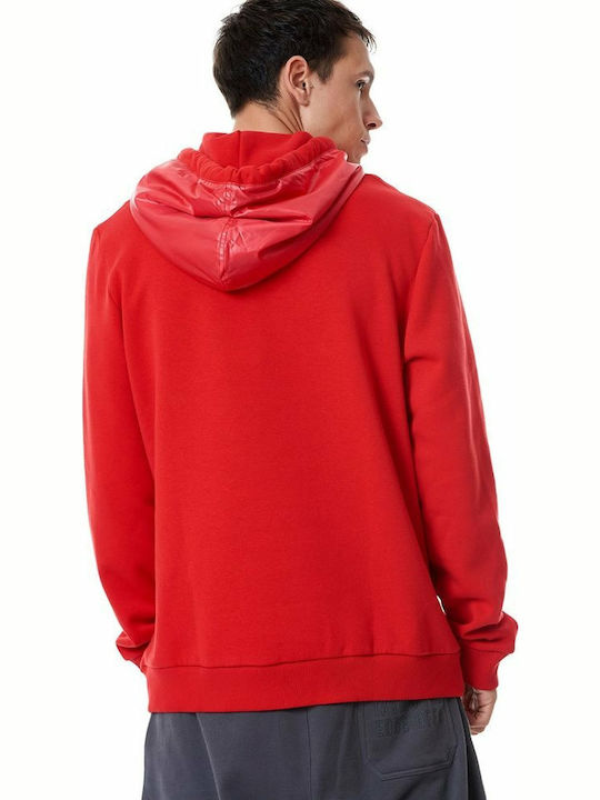 BodyTalk 1192-950125 Men's Sweatshirt with Hood and Pockets Red 1192-950125-00300