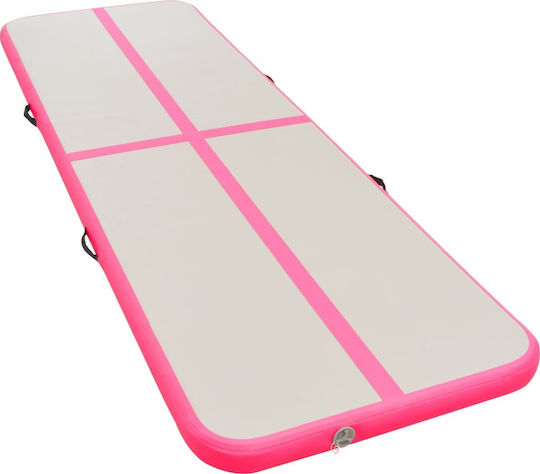 vidaXL AirTrack Saltea Echipamente Fitness Roz (600x100x10cm)