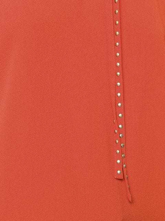 Women's Summer Blouse Short Sleeve Orange