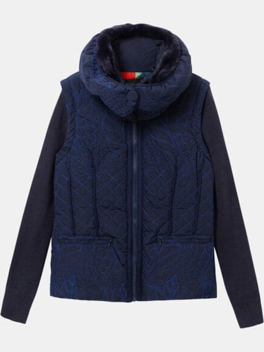 Nivi Women's Short Lifestyle Jacket for Winter Navy Blue