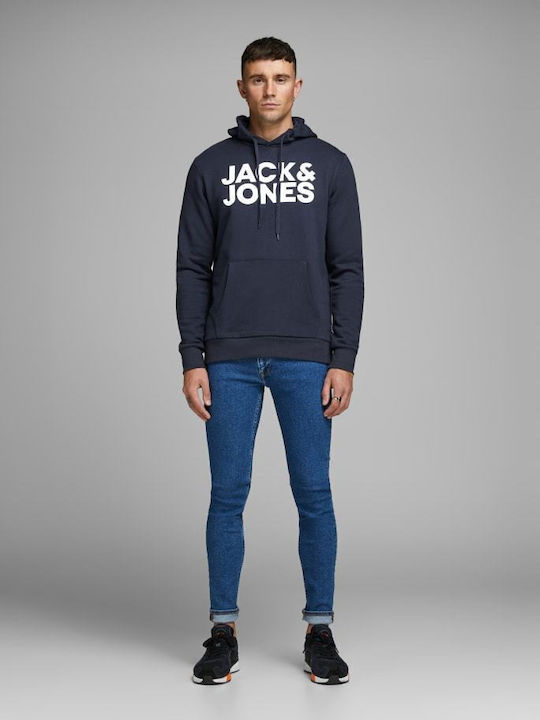 Sweatshirt with Hood Navy Blazer