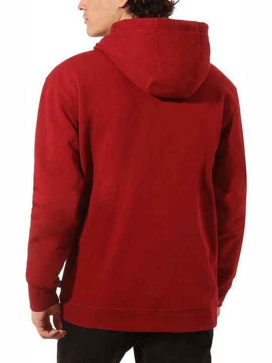 Vans On The Wall II Herren Sweatshirt mit Kapuze und Taschen Rot