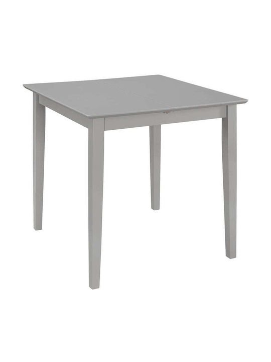 Table Dining Room Extendable Wooden Gray 80(+40)x80x74cm