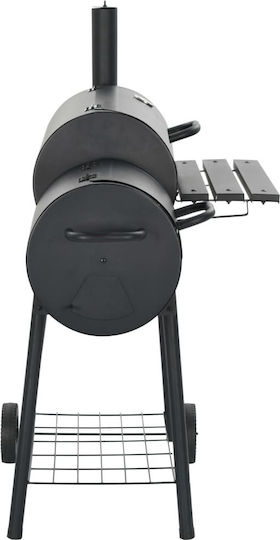 vidaXL Offset Smoker Charcoal Grill with Thermometer and Smoker 103cmx60cm