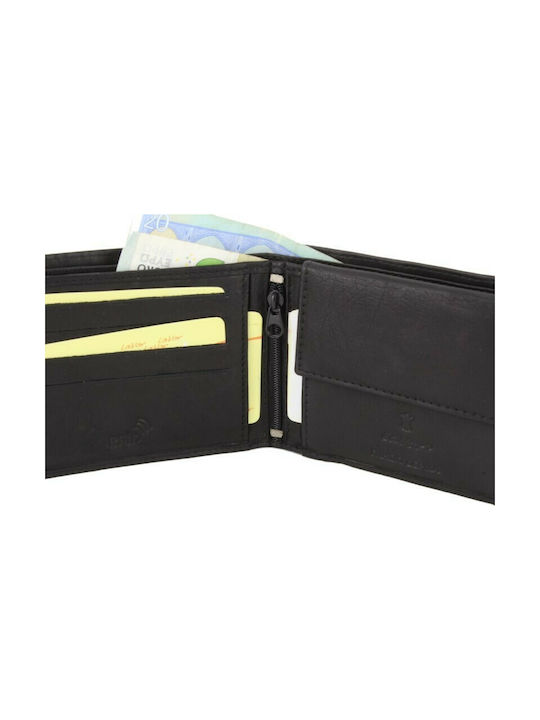 Leather Men's Wallet with RFID Black