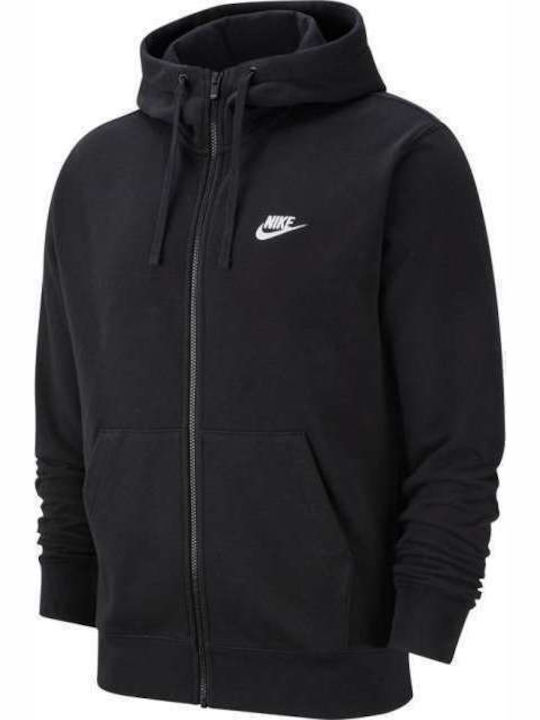 Club Cardigan with Hood Black