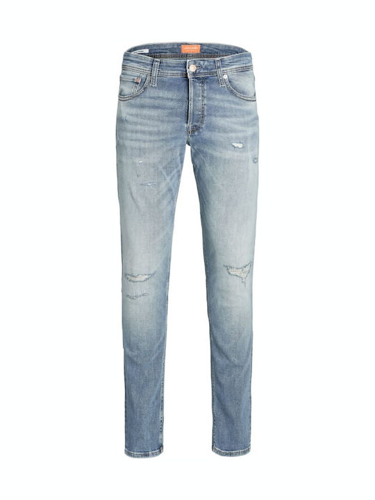 Glenn Herren Jeanshose mit Slim Gerade Passform Blue Denim