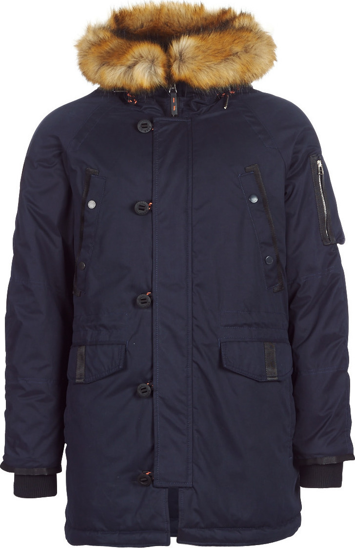 Superdry Parka Navy Mple Sdx Mpoyfan Me Goyna Sthn Koykoyla