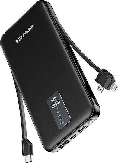 Awei P11K Power Bank 10000mAh with USB-A Port Black