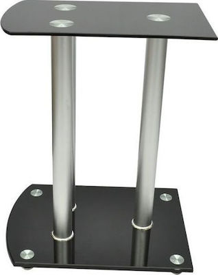 vidaXL Floor Standing Speaker Stands (Pair) Silver / Black