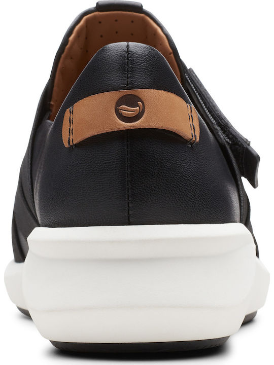 Un Rio Strap Anatomic Women's Slip-On Leather Black