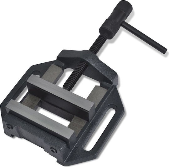 vidaXL Fixed Drill Press Vise Made of Cast Iron with Maximum Opening 90mm