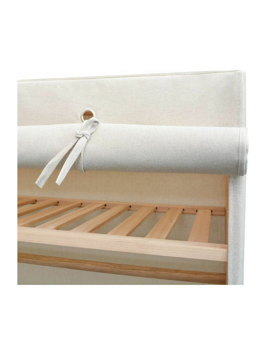 vidaXL Stoffschrank mit Regalen in Weiß Farbe 110x40x170cm
