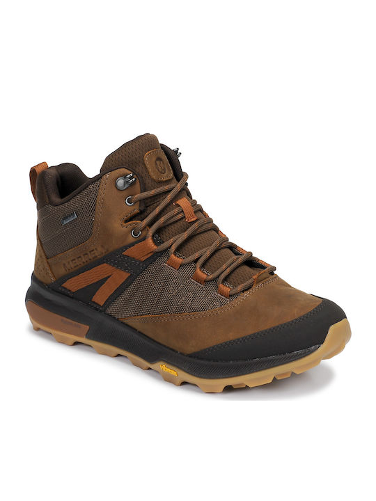 Merrell Zion Mid GTX Men's Hiking Boots Waterproof with Gore-Tex Membrane Brown