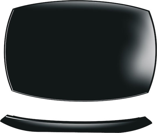Luminarc Quadrato Servierplatte Rechteckig aus Porzellan Black 35x26cm 1Stück Luminarc Quadrato Servierplatte Rechteckig aus Porzellan Black 35x26cm 1Stück