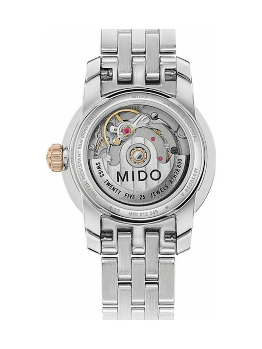 Mido Baroncelli II Brilliants Watch Automatic with Pink Gold Metal Bracelet