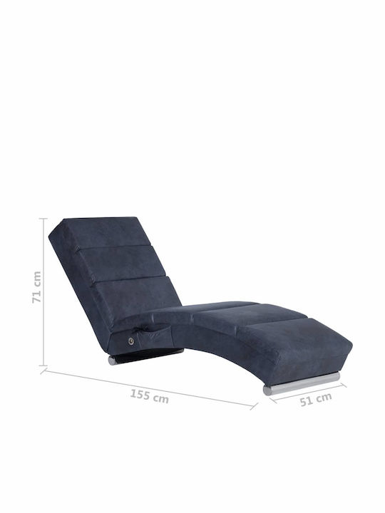 Modern Recliner made of Synthetic Leather Gri L155xW51xH71buc