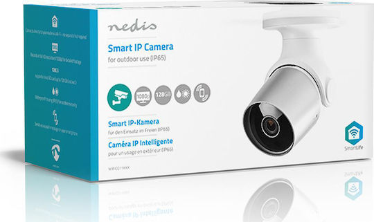 Nedis WIFICO11CWT IP Κάμερα Παρακολούθησης Wi-Fi Full HD 1080p Αδιάβροχη με Αμφίδρομη Επικοινωνία