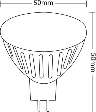 Vito LED Lampen für Fassung GU5.3 und Form MR16 Warmes Weiß 486lm 1Stück