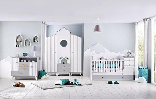 Ravenna Трансформираща Люлка Bird House Бяла с Чекмедже