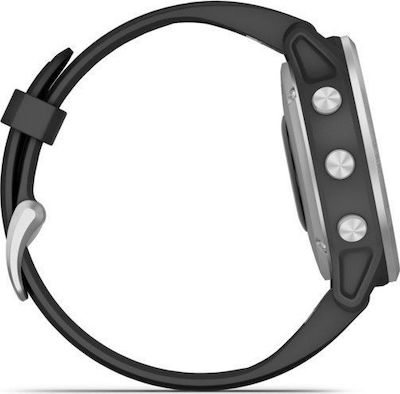 Garmin Fenix 6S 42mm Smartwatch mit Pulsmesser (Silver with Black Band)