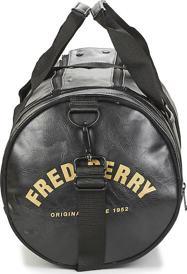 Fred Perry Sack Voyage 31.1lt Black made of Artificial Leather 46.5x26cm