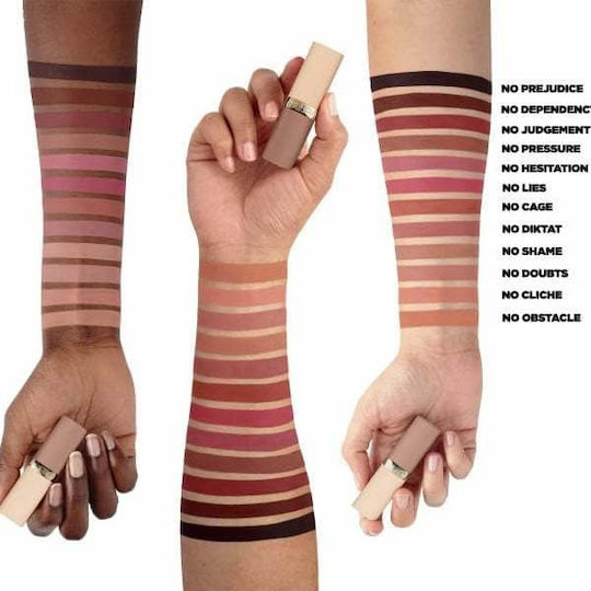 L'Oreal Paris Color Riche Free The Nudes Lipstick Long Lasting Matte 05 No Fear 4.2gr
