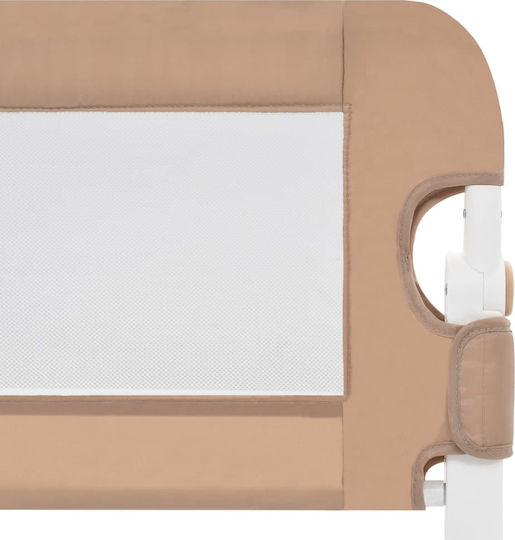 vidaXL Pliabil Bară de protecție pentru pat Montaj simplu în Culoare Maro 120x42cm 1buc