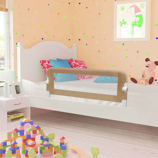 vidaXL Pliabil Bară de protecție pentru pat Montaj simplu în Culoare Maro 120x42cm 1buc