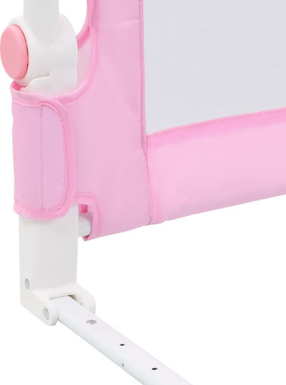 vidaXL Foldable Bed Rail Guard Simple Placement made of Fabric in Pink Color 180x40.5x42εκ. 1pcs