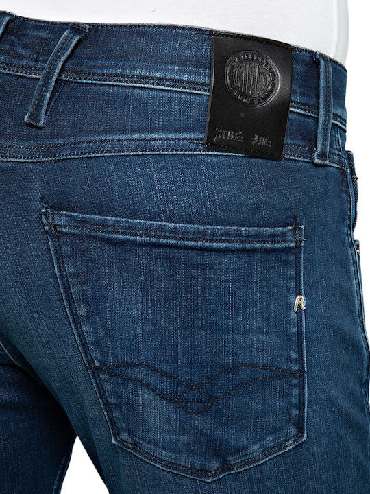 Hyperflex Anbass Men's Jeans Pants Elastic with Slim Tapered Fit Blue