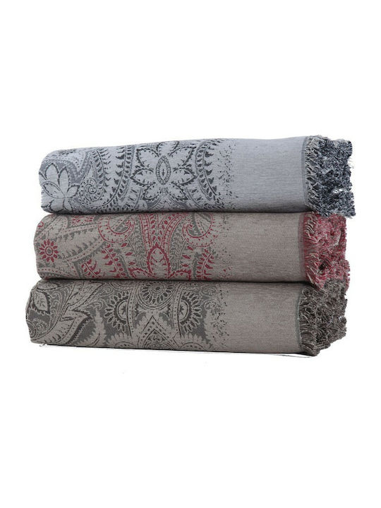 Nef-Nef Homeware Rouen Sofa Throw Jacquard 170x250cm Beige