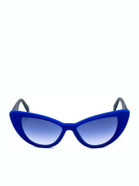 Italia Independent I-Plastik Women's Sunglasses with Blue Plastic Frame 0906V.022.ZEB